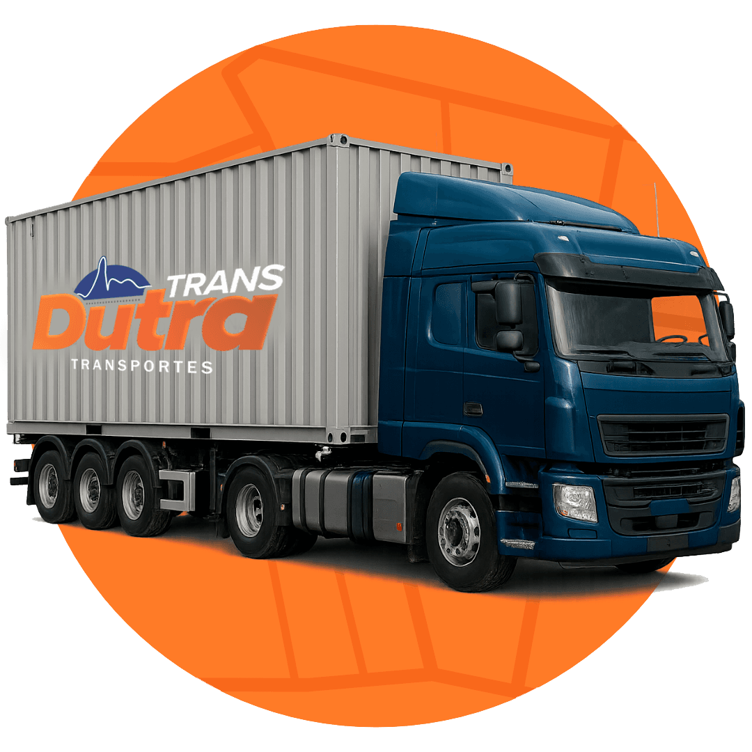 Transdutra caminhão com container
